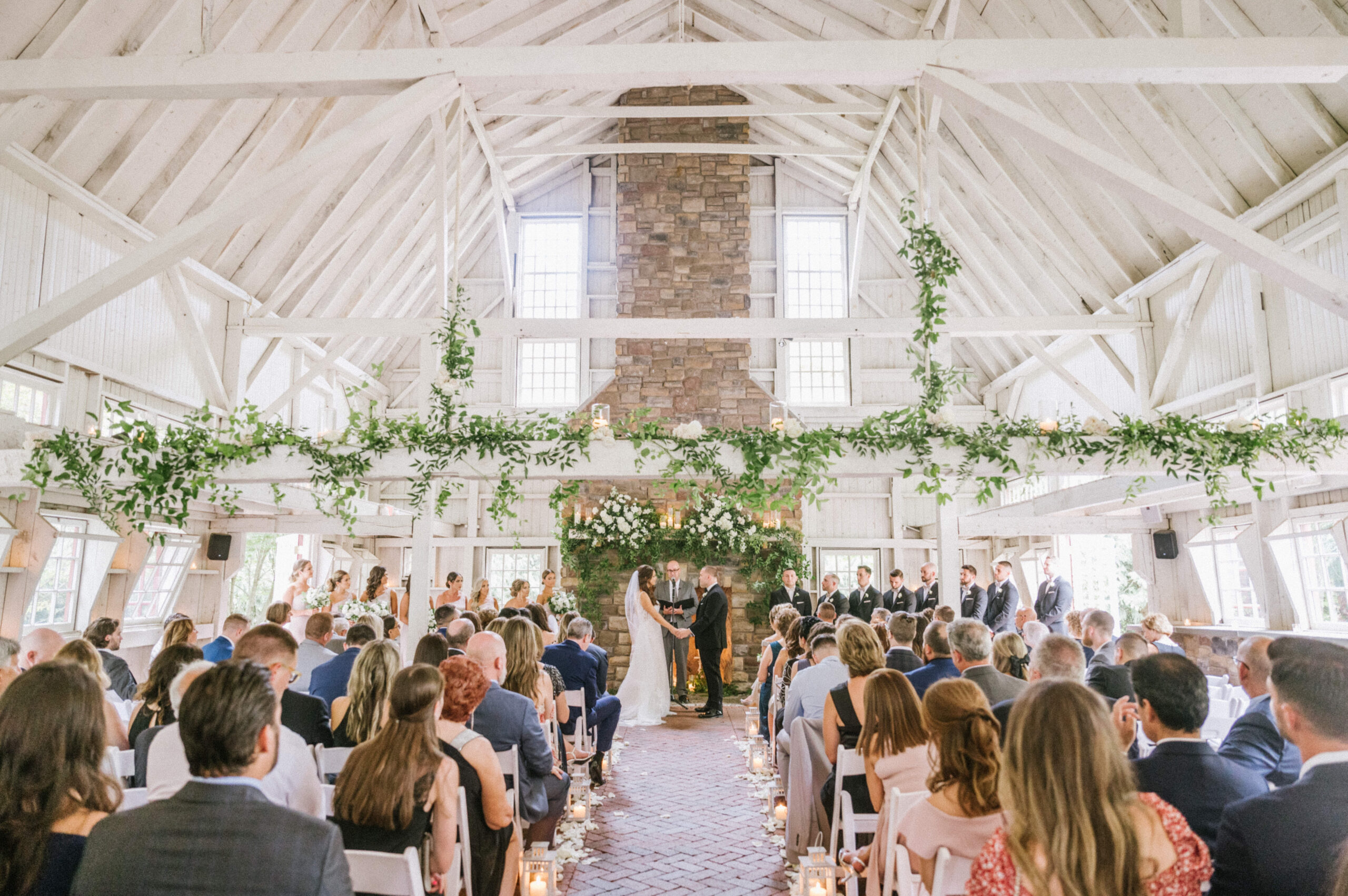 An image of the indoor ceremony space at the all inclusive Ashford Estate wedding venue in New Jersey